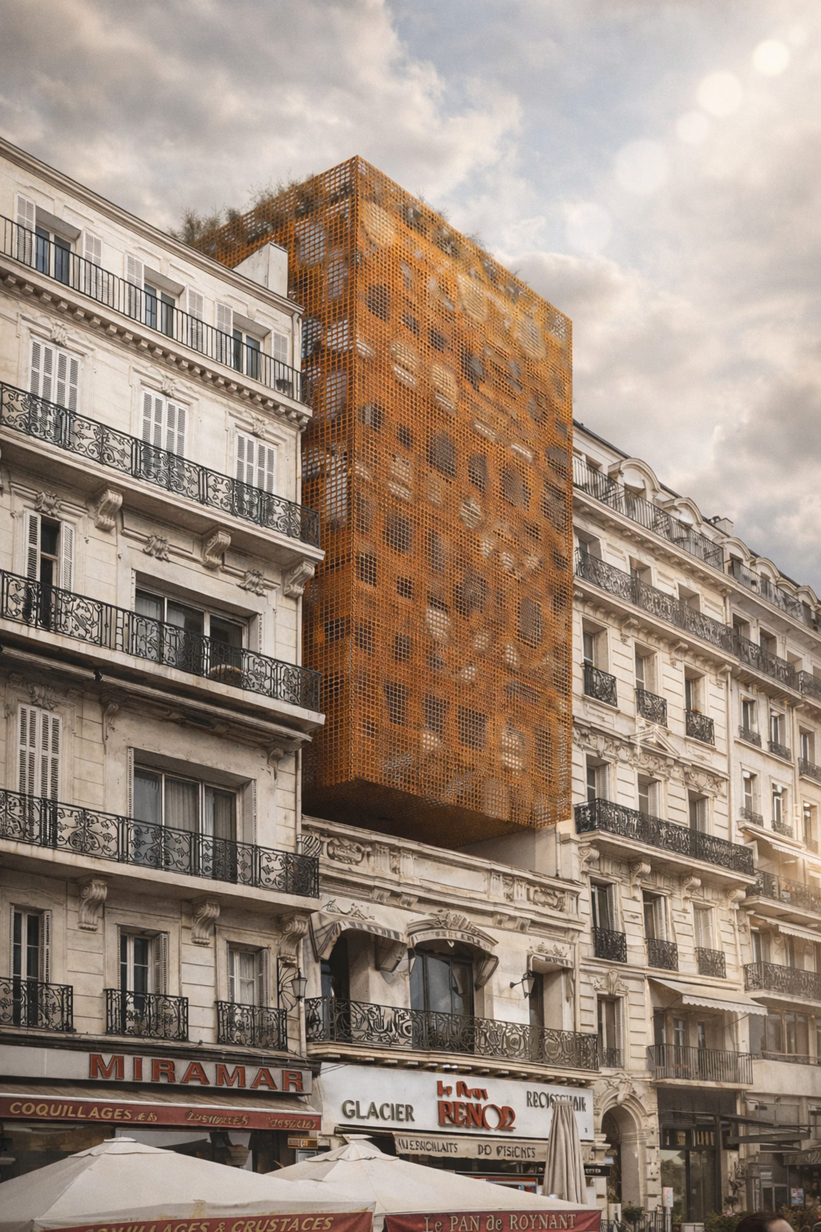 Minot Cros — Façade en acier corten